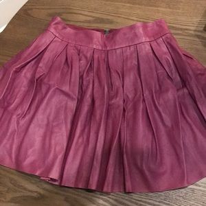 Alice & Olivia pleated leather skirt in size 2